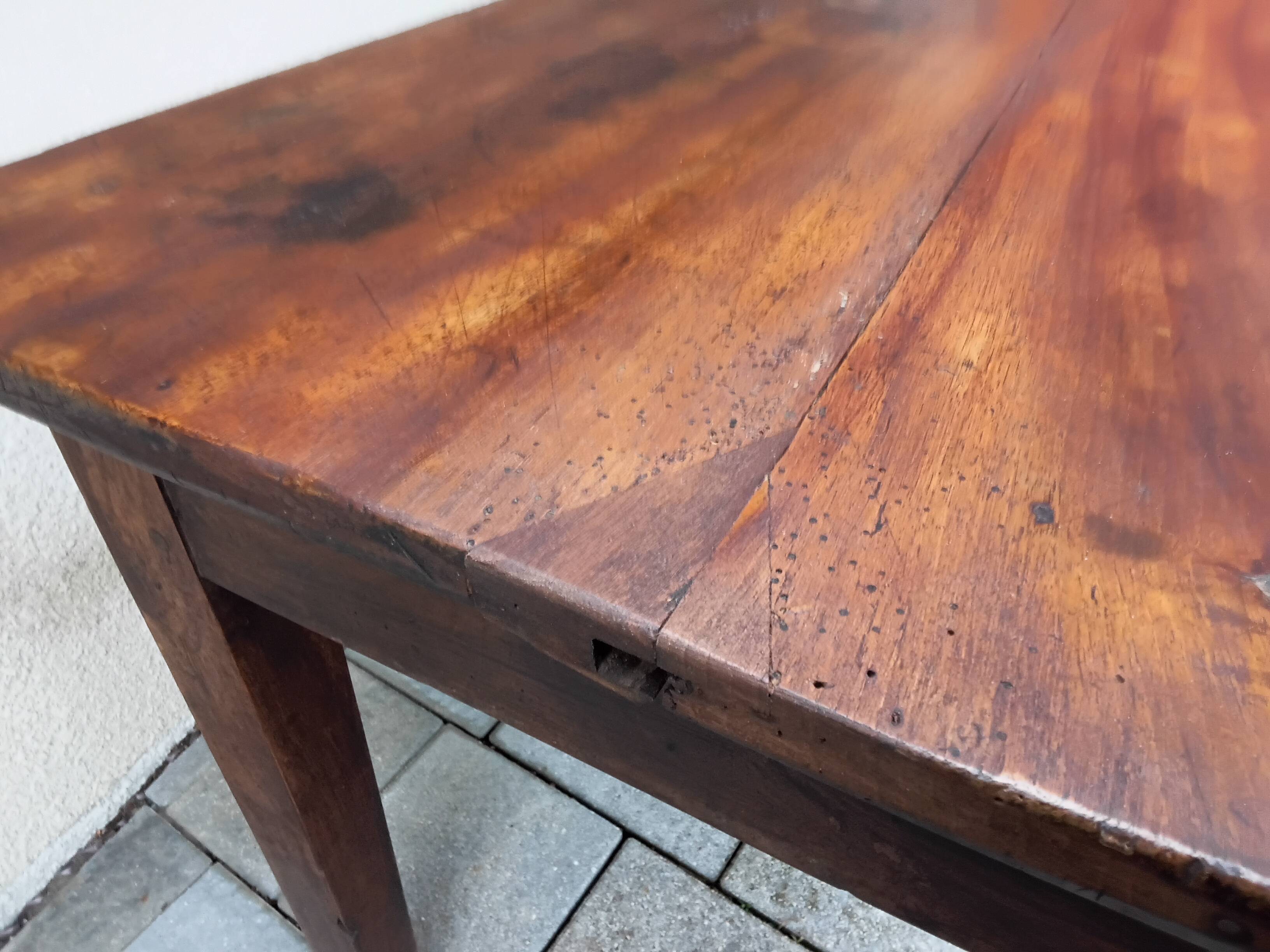 Solid walnut farmhouse table