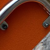 Framar folding chairs orange felt 1970