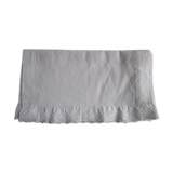 Old bolster case embroidered in cotton :180x41cm