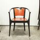 Table and 6 armchairs Baumann Diese, design Pagnon Pelhaître, Wenge color and red,