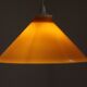 French Vintage Retro Ceiling Light With Round Mustard Yellow Glass Shade