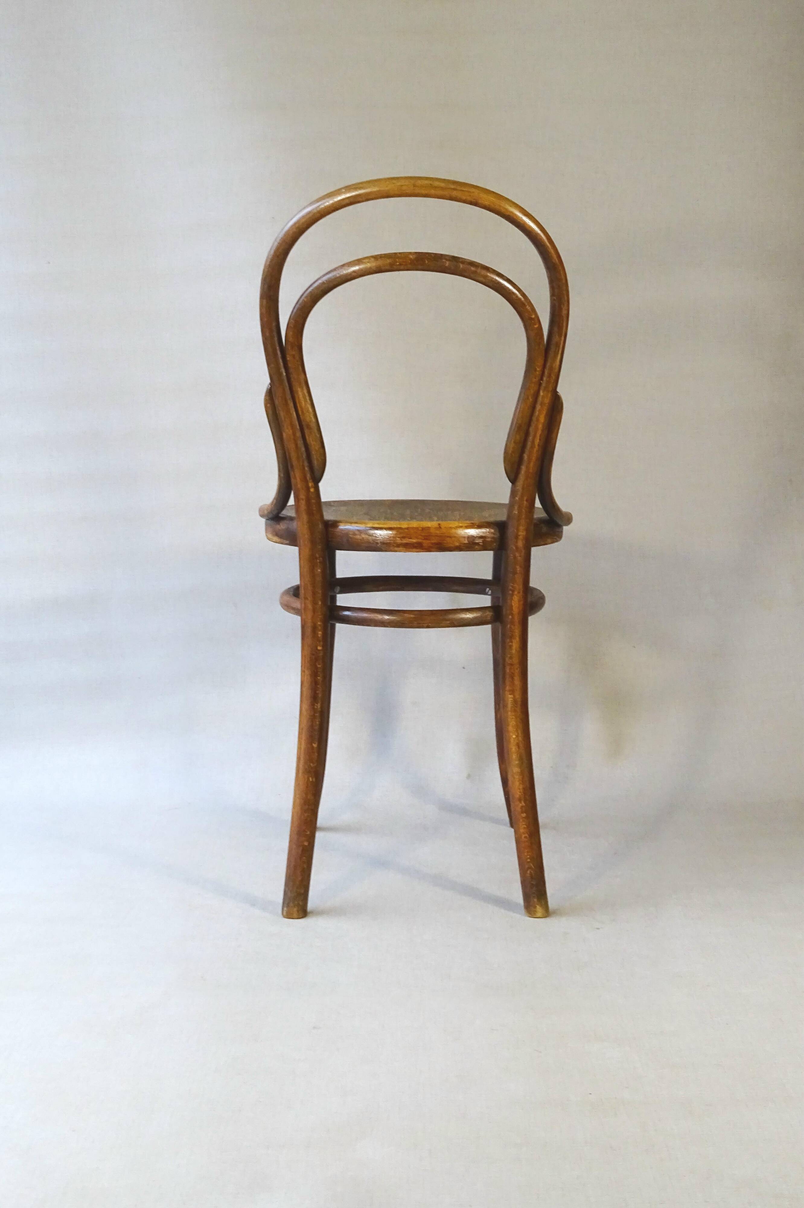 THONET bistro chair N°14 - 1/2 - Ca 1900, wooden seat