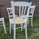 Set of 4 vintage shabby chic bistro chairs