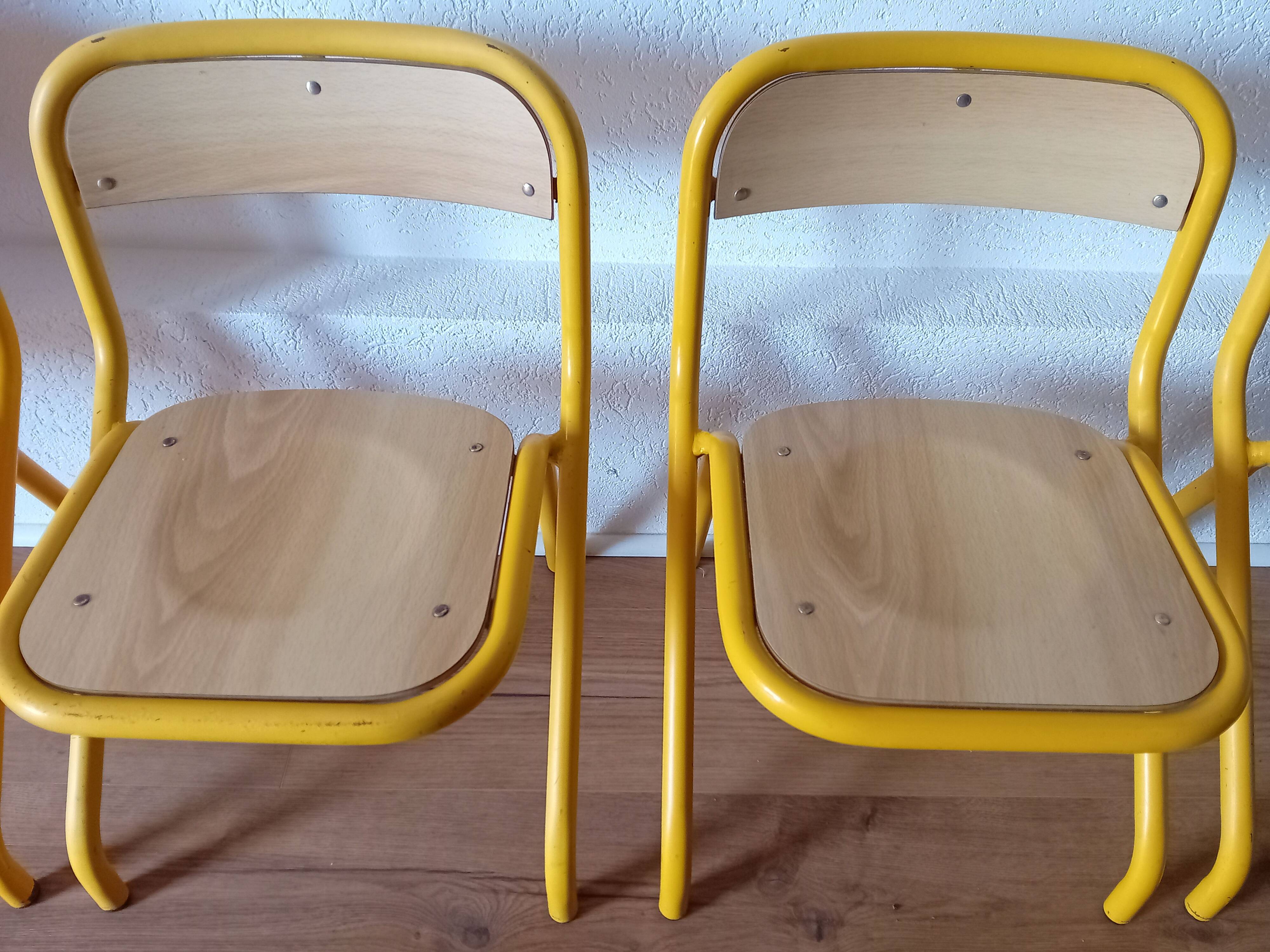Lot de 4 chaises maternelle