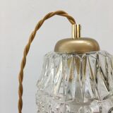 Vintage molded glass pendant lamp