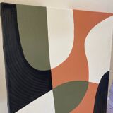 Abstract painting table