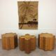 70's jute tapestry with palm trees jungle