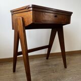 Ancien meuble de couture en bois vintage