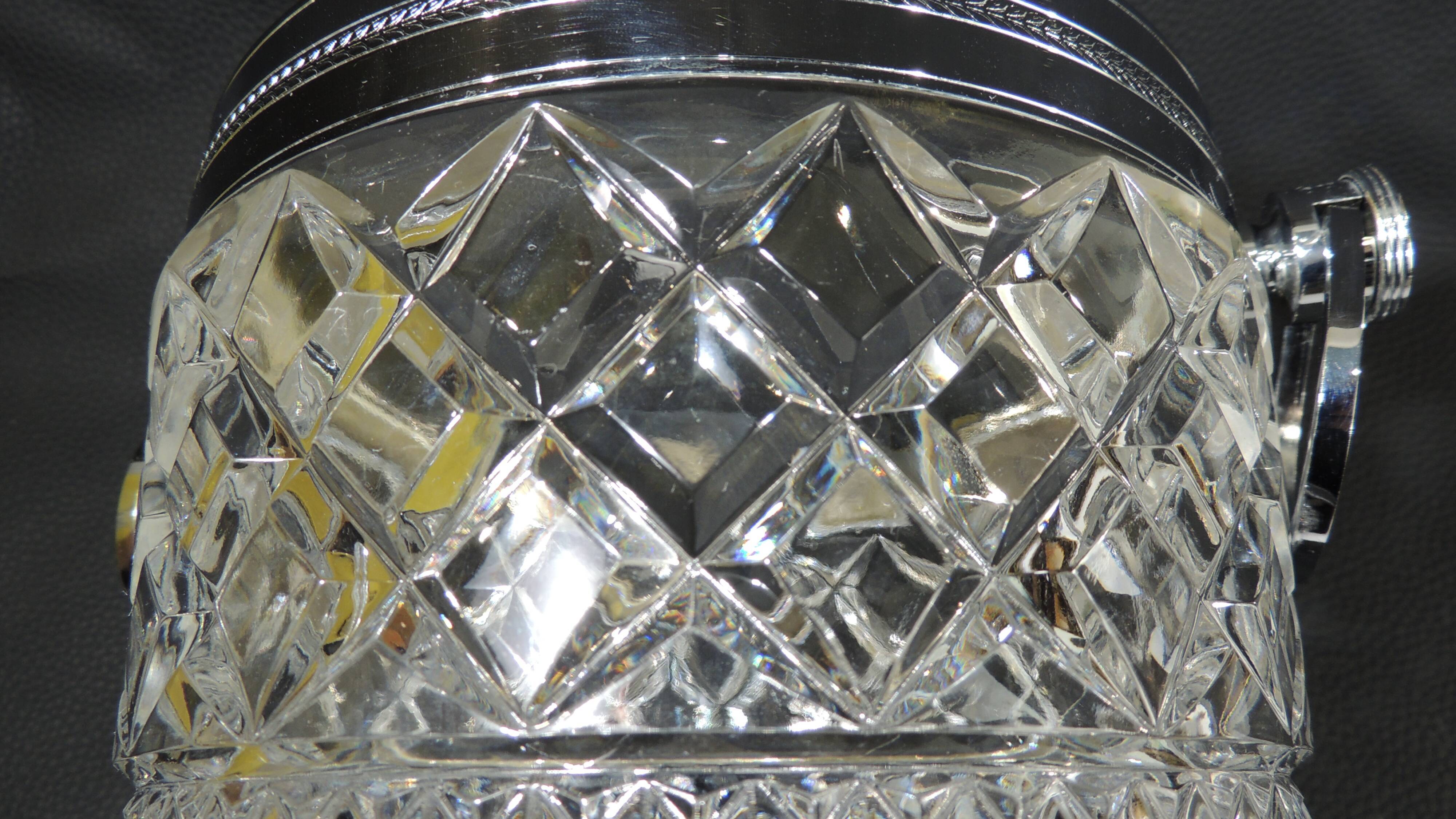 Champagne bucket cut glass