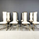 Vintage brass dining chairs by Belgo Chrom, 1970s - set of 8