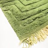 Moroccan Berber rug, Beni Ouarain, khaki green, 3.02 x 2.12 m