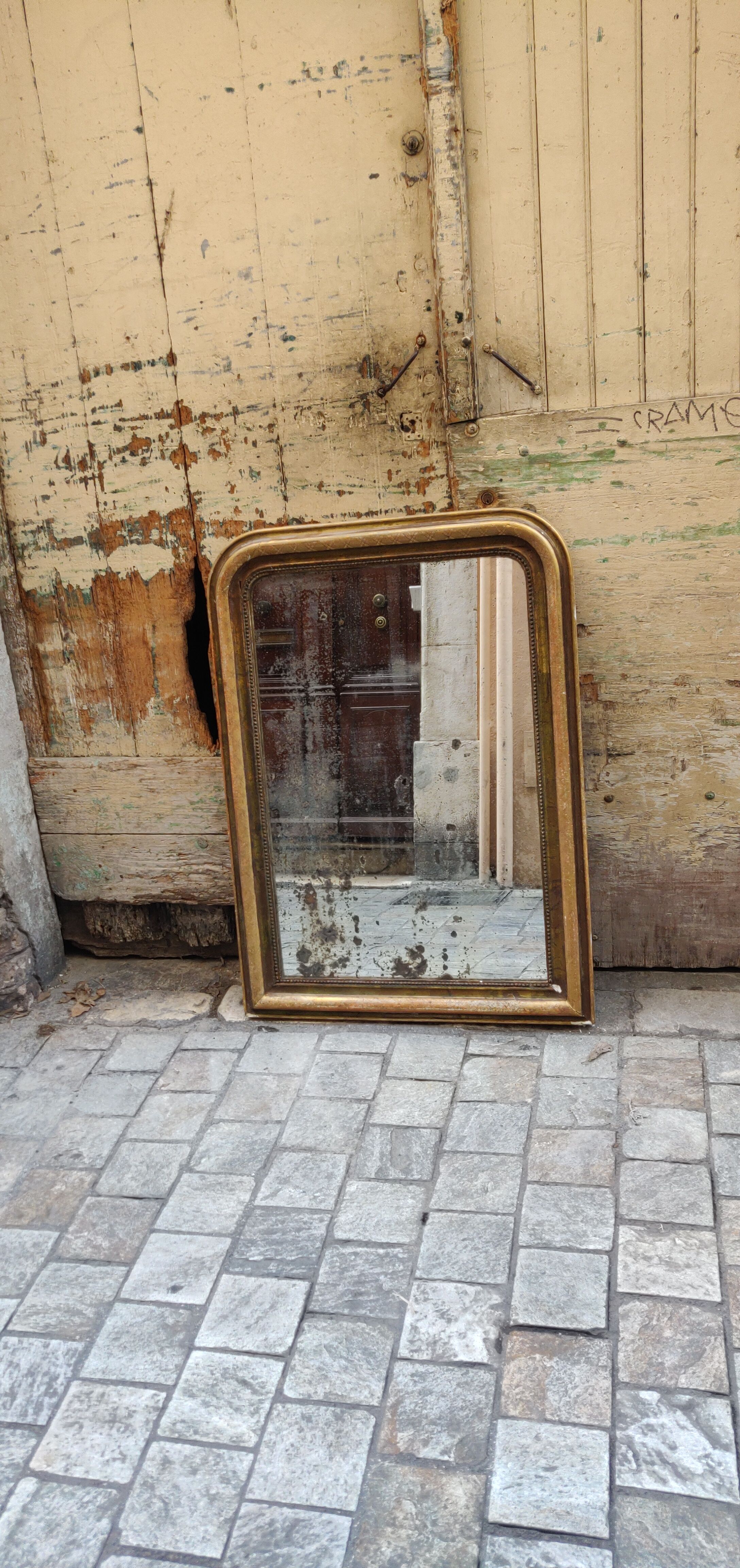 Large napoleon III rectangular mirror 76x109cm