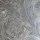 English service tray in engraved silver metal