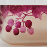 Glass paste garden vase model Rubis by Legras 1910
