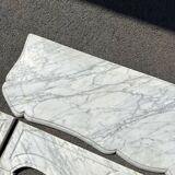 Louis XV style Pompadour fireplace in white marble