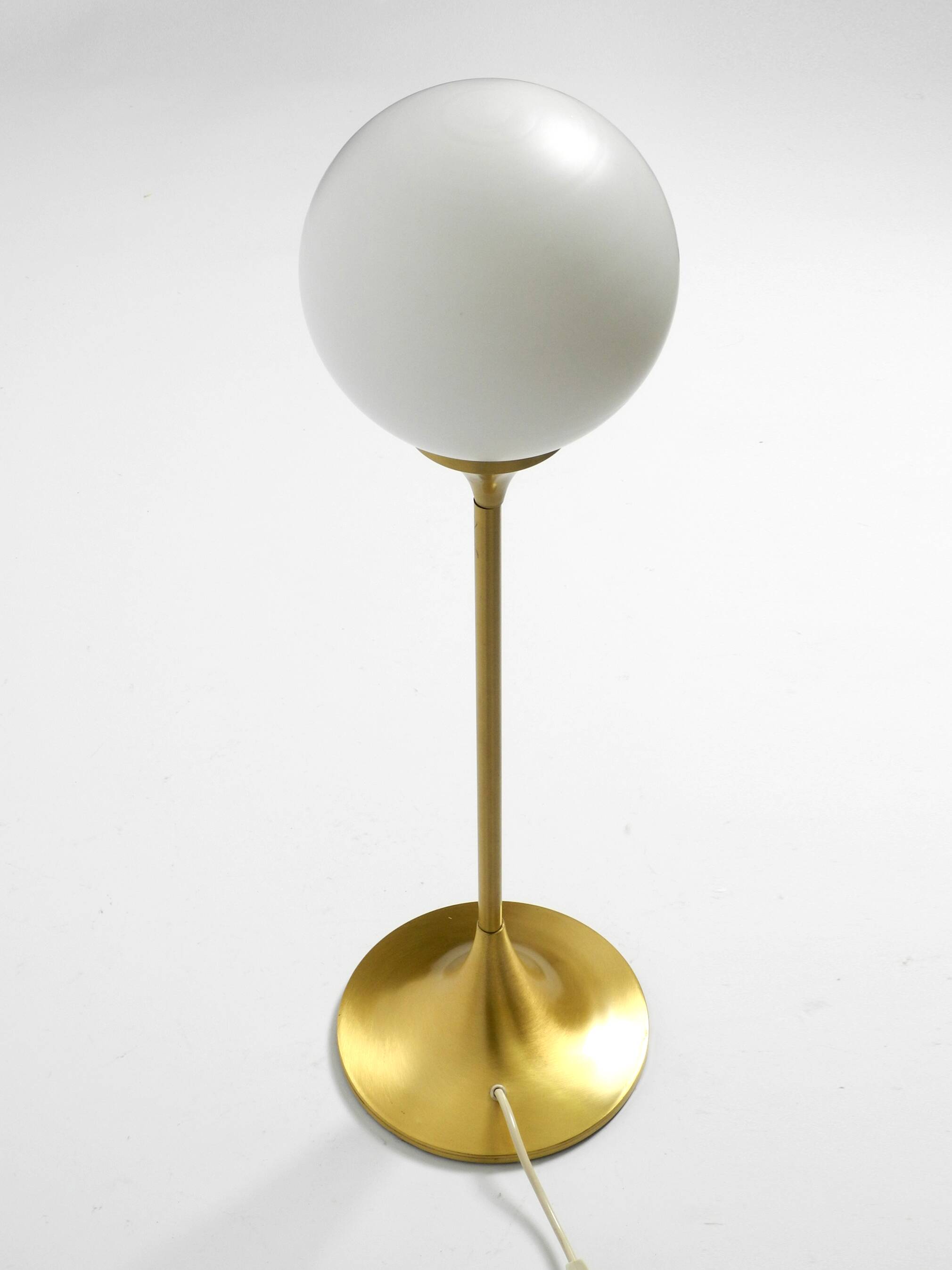 1960s table or floor lamp with a large glass ball from Sölken Leuchten