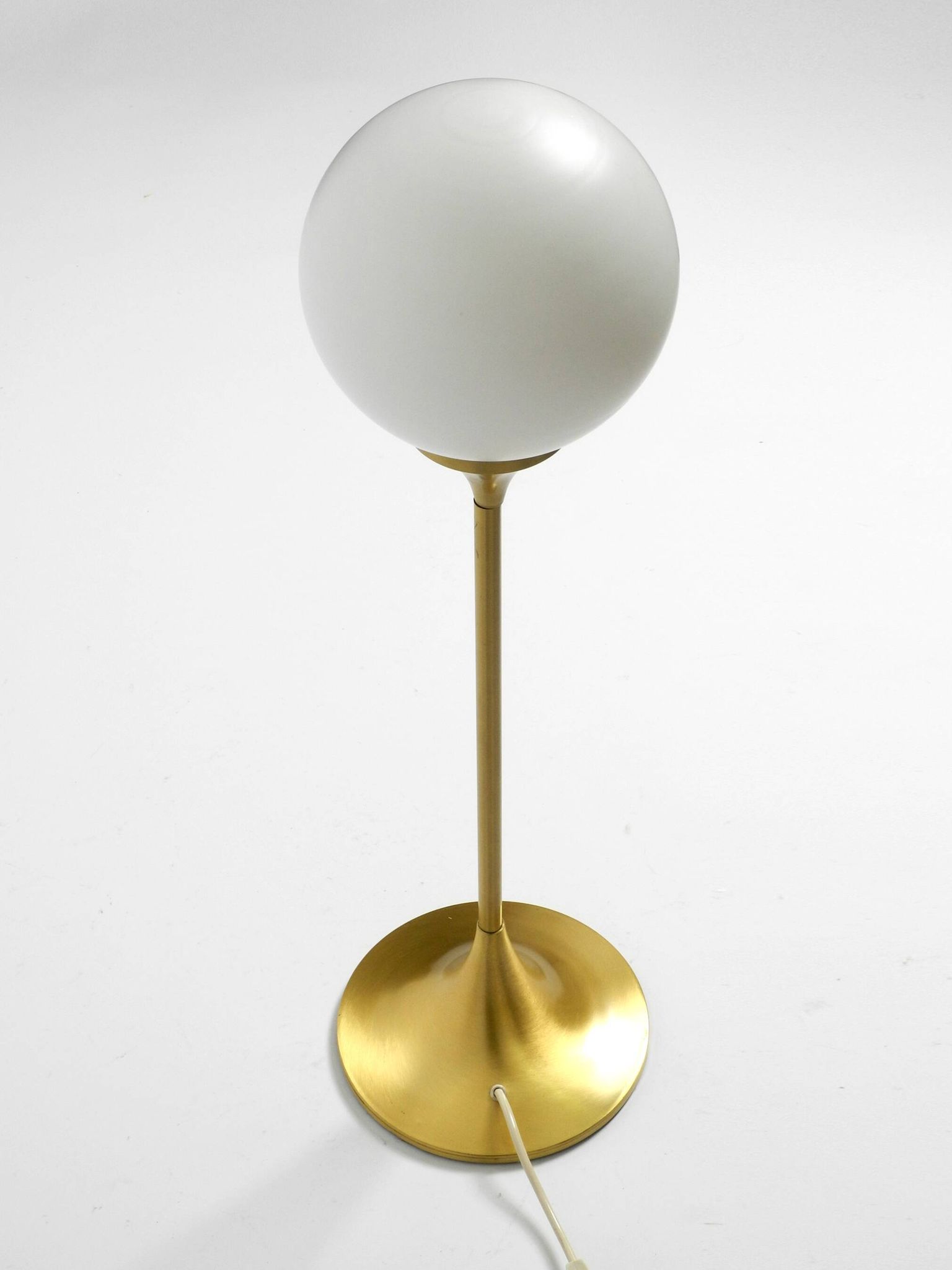 1960s table or floor lamp with a large glass ball from Sölken Leuchten