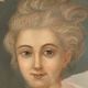 Old painting, portrait of a young girl