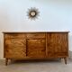 Old oak sideboard from the 1950s, vintage reconstruction period