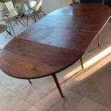 6-foot round mahogany table