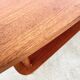 Teak coffee table with double top and ceramic insert — Scandinavian, 1960s