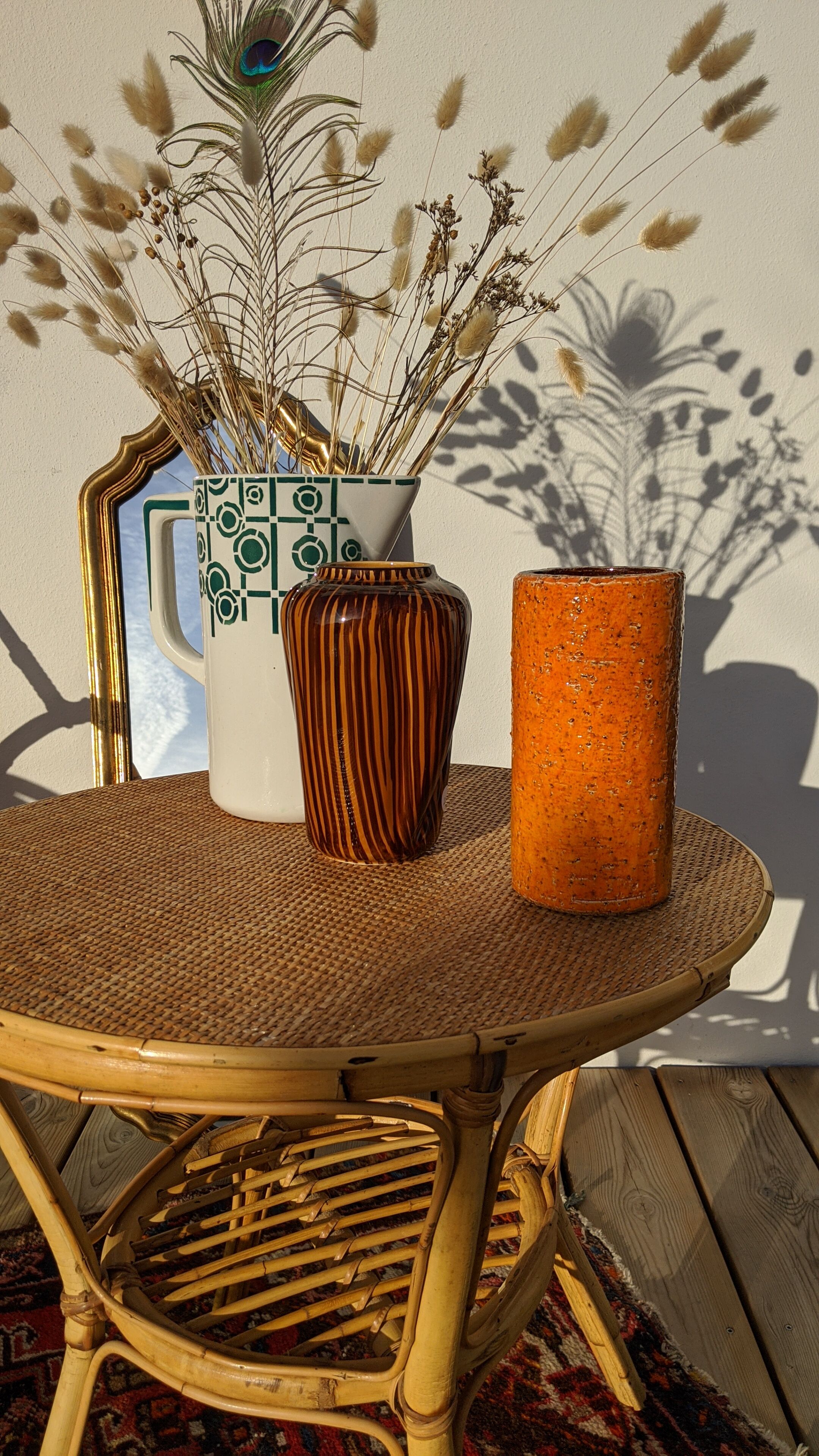 Vase Sarreguemines domino