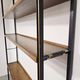 Vintage 1950s Mid-Century Modern Wall Shelving Unit – Hardwood & Alumi