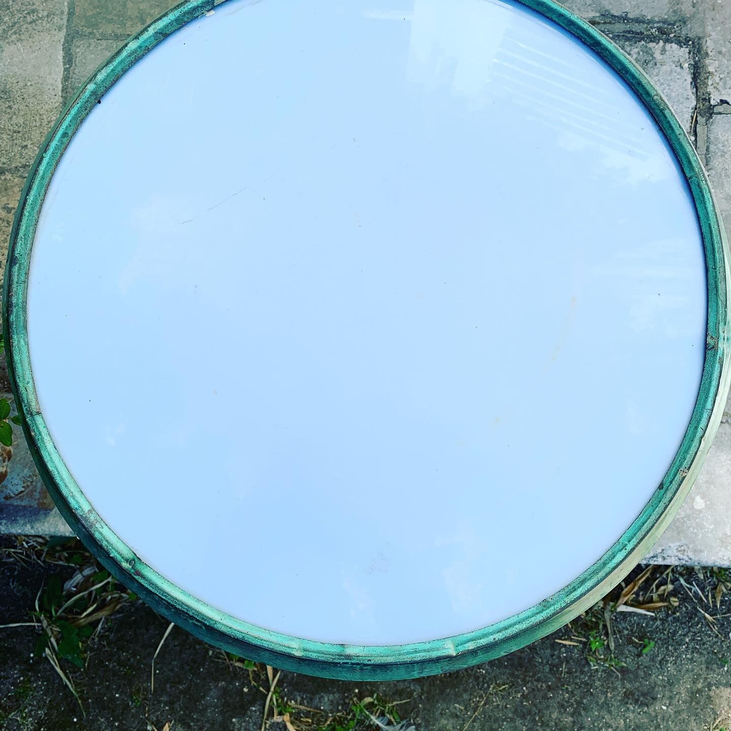 Charlionais & Panassier cast iron and opaline table, 1930s