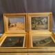 Suite of 4 paintings signed René Leverd 1872-1938 Don Quixote