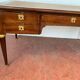 Flat desk with Louis XVI-style zippers in mahogany Top leather 20th century