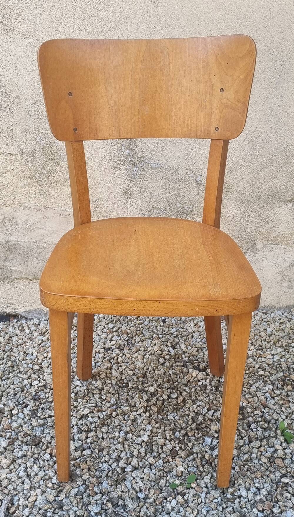 Lot de 6 chaises de bistrot Thonet, Tchekoslovaquie, vintage.
