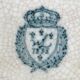 Old porcelain candy box with cracked effect
