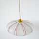 Clichy glass pendant light, white and burgundy, Art Deco, 1930