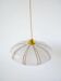 Clichy glass pendant light, white and burgundy, Art Deco, 1930