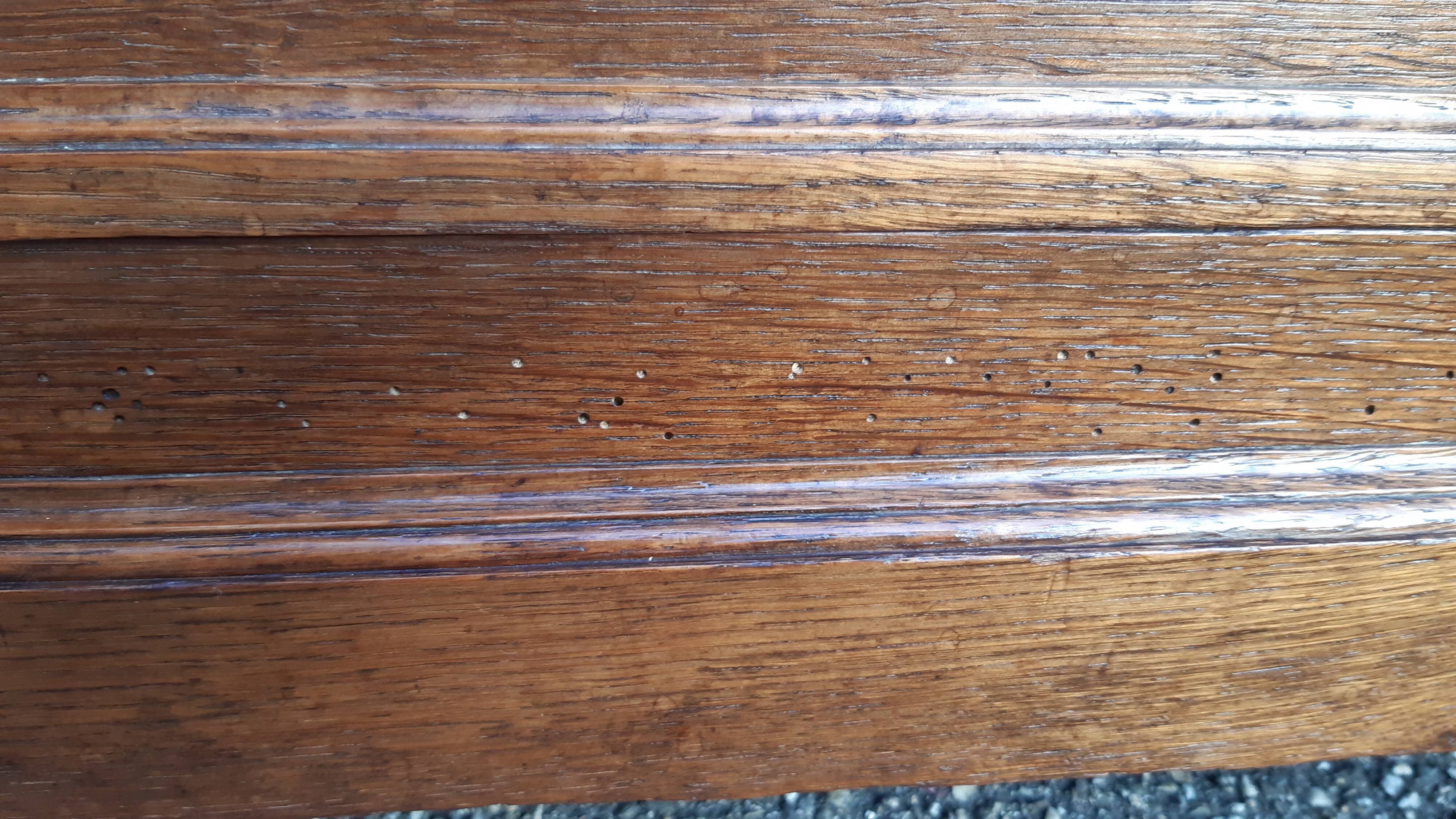 Commode chêne et marbre début XXème