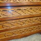 Chest of drawers wood and rattan Louis Sognot 1950 foot compass