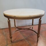 Brass and marble coffee table