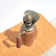 Vintage wooden turned thermos bottle signed T. Ergök