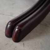 Round mahogany table, Danish design, 1970s, manufactured in Denmark