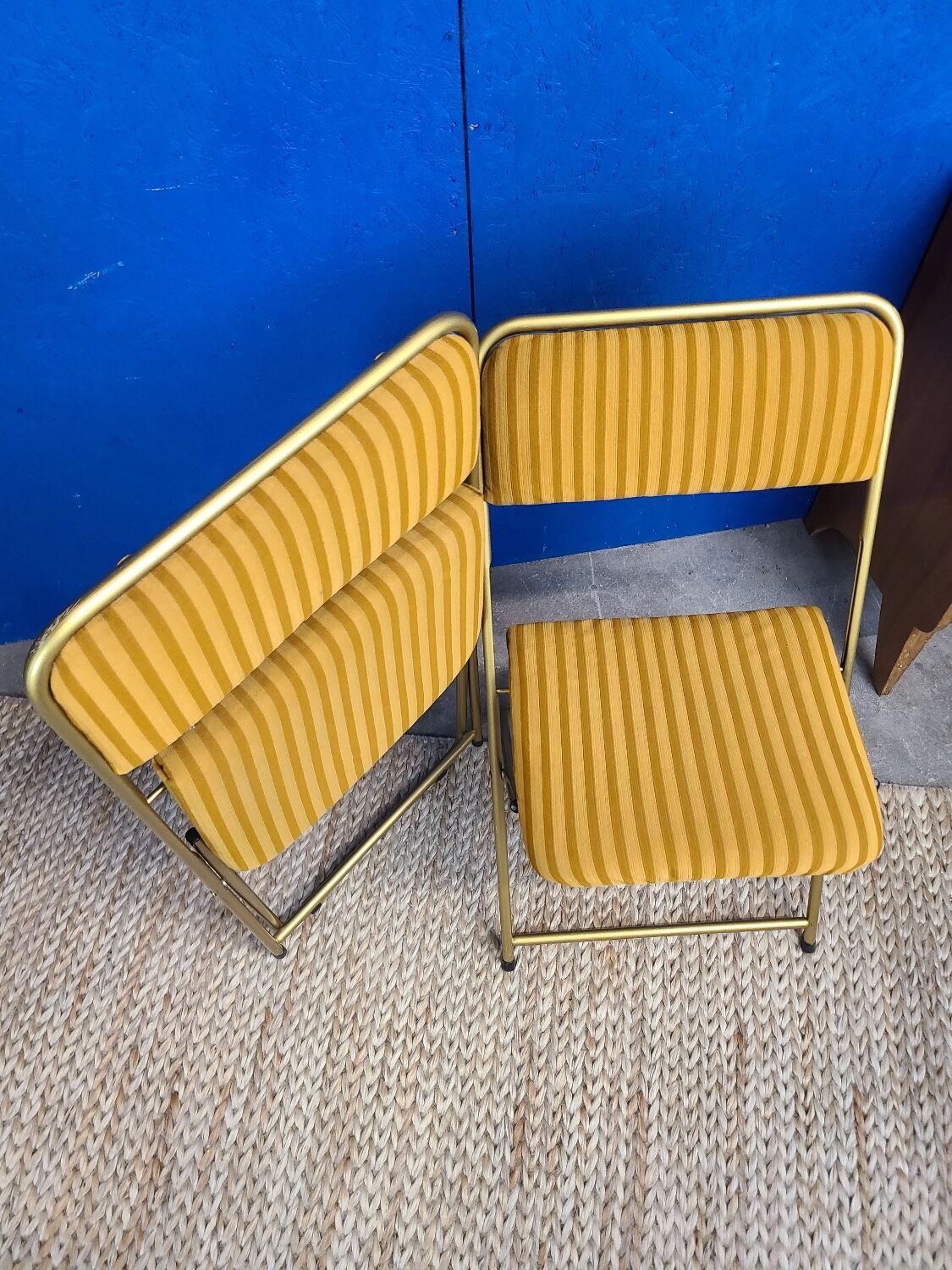 Vintage folding chair lafuma circa 1970