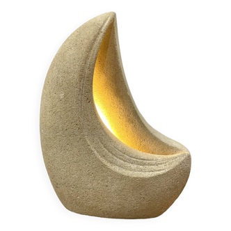 Arsène Galisson carved stone lamp