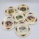 6 dessert plates "Obernai" from the Sarreguemines pottery.