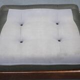 Mid-century Czechoslovak green leather sofa, 1970s