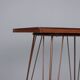 Vintage metal side table with double glass top, Italy, 1960s.