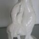 Rooster St Clément Pompadour candle holder White earthenware 27 cm
