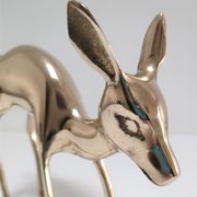 Biche en laiton massif années 80