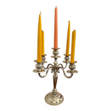 Vintage silver metal candlestick