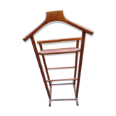 Valet wearing double wood coat rack