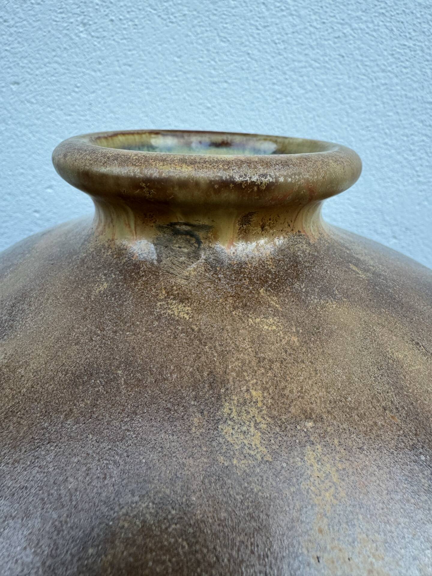 Large flared stoneware vase Art Deco