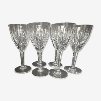 6 Crystal wine glasses from Saint Louis